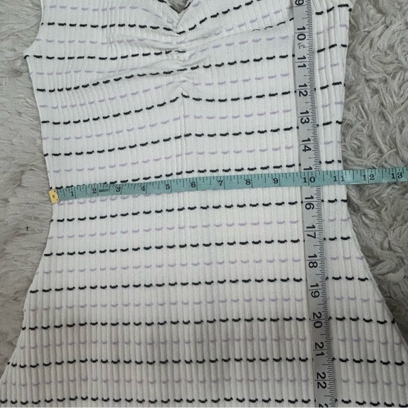 Chinti & Parker Knit Dotted V-Neck Sleeveless A-Line Dress - Picture 11 of 11